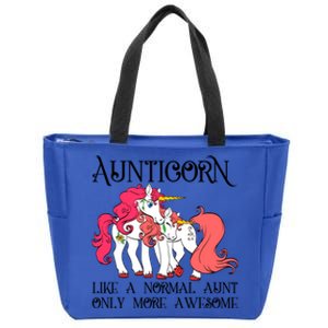 Aunt Unicorn Cute Aunticorn With Unicorn Aunts Niece Gift Zip Tote Bag