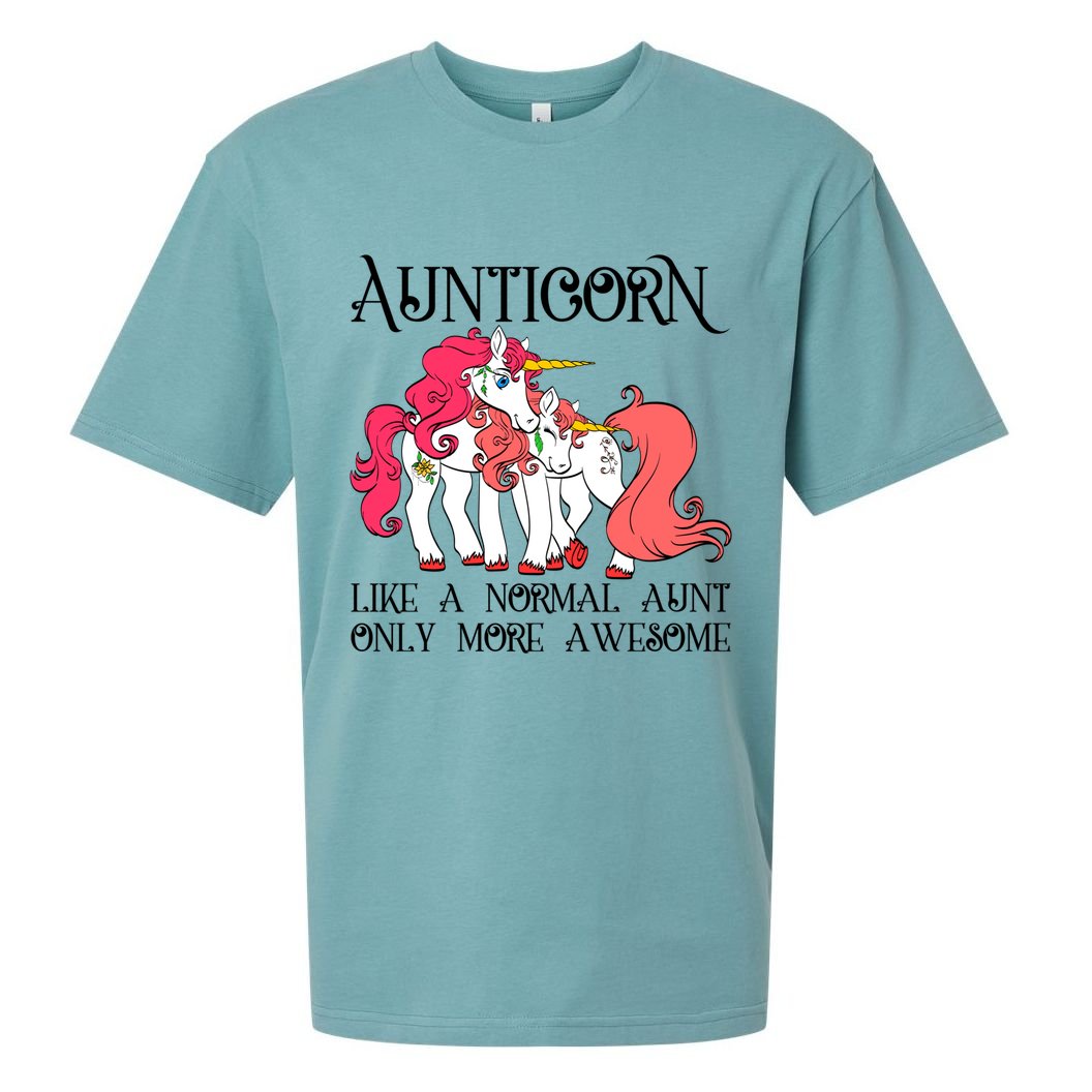 Aunt Unicorn Cute Aunticorn With Unicorn Aunts Niece Gift Sueded Cloud Jersey T-Shirt