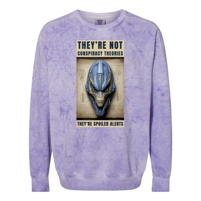 Alien Ufo Conspiracy Theory Disclosure Colorblast Crewneck Sweatshirt