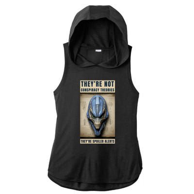 Alien Ufo Conspiracy Theory Disclosure Ladies PosiCharge Tri-Blend Wicking Draft Hoodie Tank