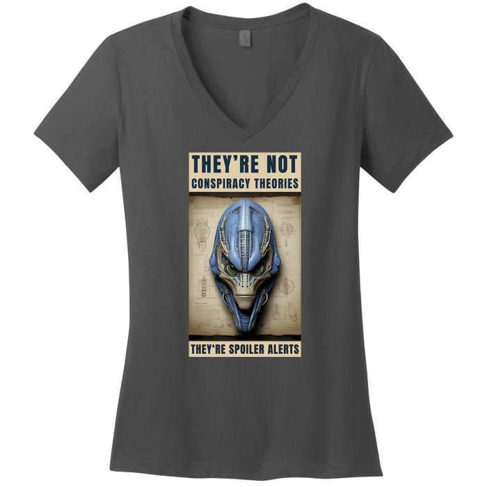 Alien Ufo Conspiracy Theory Disclosure Women's V-Neck T-Shirt