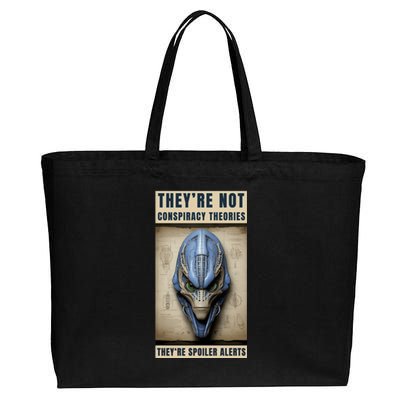 Alien Ufo Conspiracy Theory Disclosure Cotton Canvas Jumbo Tote