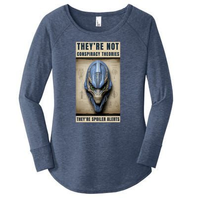 Alien Ufo Conspiracy Theory Disclosure Women's Perfect Tri Tunic Long Sleeve Shirt