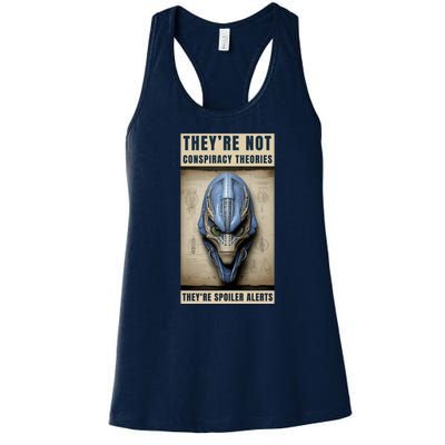 Alien Ufo Conspiracy Theory Disclosure Women's Racerback Tank