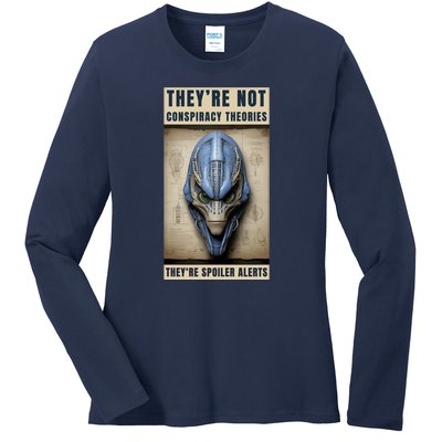 Alien Ufo Conspiracy Theory Disclosure Ladies Long Sleeve Shirt