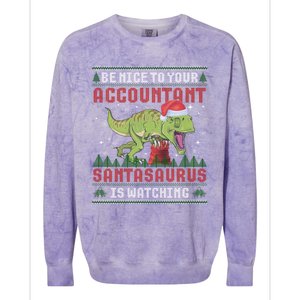 Accountant Ugly Christmas Santa Accounting Swea Colorblast Crewneck Sweatshirt