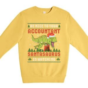 Accountant Ugly Christmas Santa Accounting Swea Premium Crewneck Sweatshirt