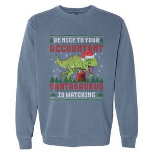 Accountant Ugly Christmas Santa Accounting Swea Garment-Dyed Sweatshirt