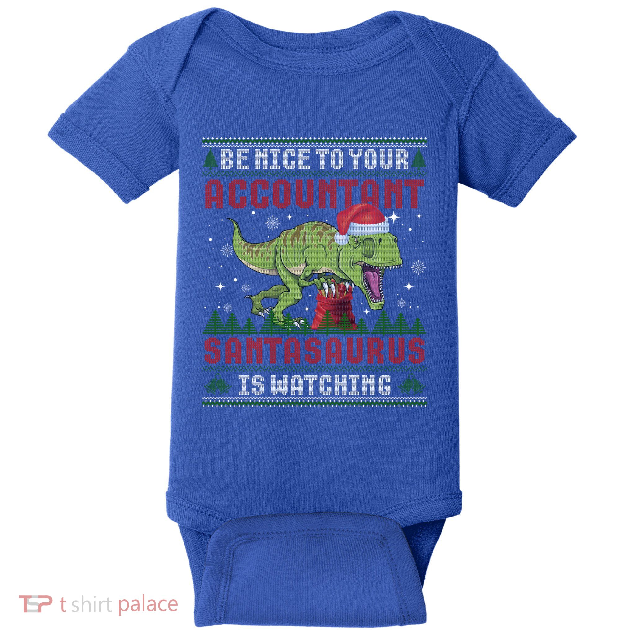 Accountant Ugly Christmas Santa Accounting Swea Baby Bodysuit