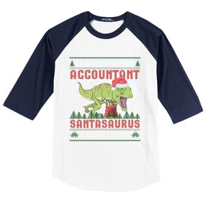 Accountant Ugly Christmas Santa Accounting Swea Baseball Sleeve Shirt