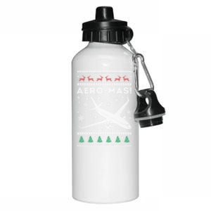 Airplane Ugly Christmas Aeroplane Xmas Airliner Plane Gift Aluminum Water Bottle