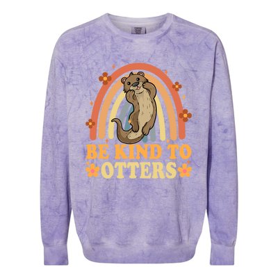 Antibullying Unity Day Be Kind To Otters Kindness Matters Colorblast Crewneck Sweatshirt