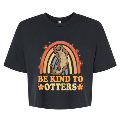 Antibullying Unity Day Be Kind To Otters Kindness Matters Bella+Canvas Jersey Crop Tee