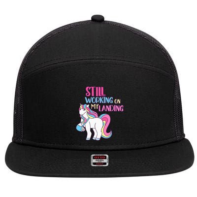 Adorable Unicorn Design for Healing Broken Arm Recovery 7 Panel Mesh Trucker Snapback Hat