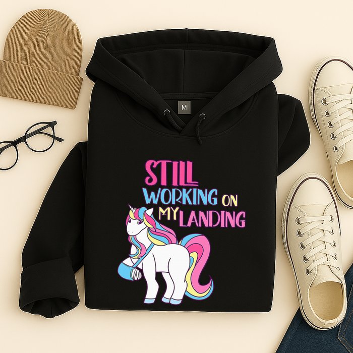 Adorable Unicorn Design for Healing Broken Arm Recovery Hoodie