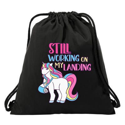 Adorable Unicorn Design for Healing Broken Arm Recovery Drawstring Bag