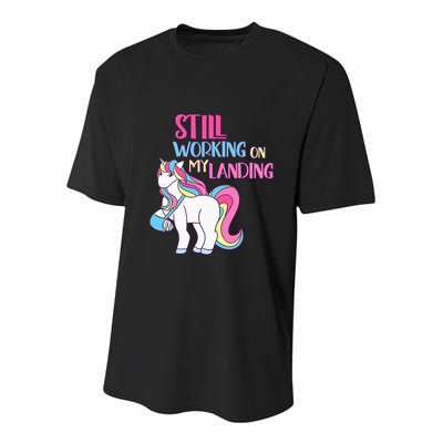 Adorable Unicorn Design for Healing Broken Arm Recovery Youth Performance Sprint T-Shirt