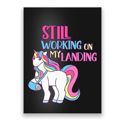 Adorable Unicorn Design for Healing Broken Arm Recovery Poster