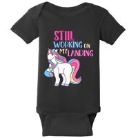 Adorable Unicorn Design for Healing Broken Arm Recovery Baby Bodysuit