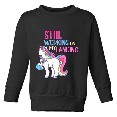 Adorable Unicorn Design for Healing Broken Arm Recovery Toddler Sweatshirt