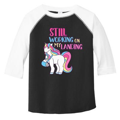 Adorable Unicorn Design for Healing Broken Arm Recovery Toddler Fine Jersey T-Shirt