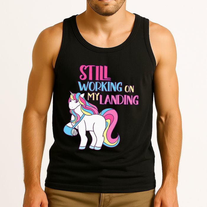 Adorable Unicorn Design for Healing Broken Arm Recovery Tank Top