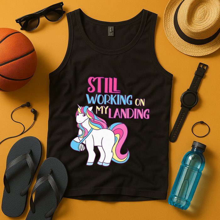 Adorable Unicorn Design for Healing Broken Arm Recovery Tank Top