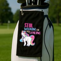 Adorable Unicorn Design for Healing Broken Arm Recovery Golf Towel