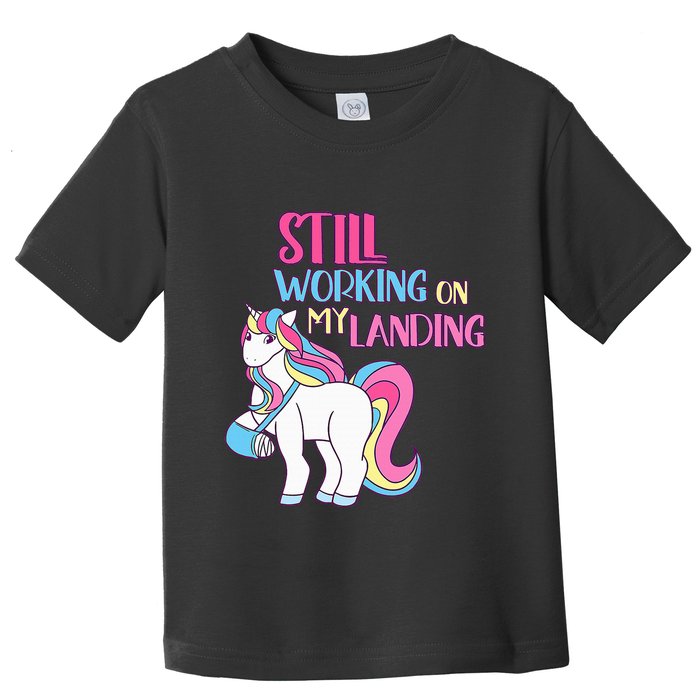 Adorable Unicorn Design for Healing Broken Arm Recovery Toddler T-Shirt
