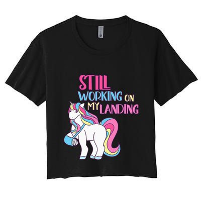 Adorable Unicorn Design for Healing Broken Arm Recovery Crop Top