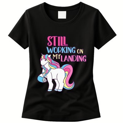 Adorable Unicorn Design for Healing Broken Arm Recovery Womens T-Shirt