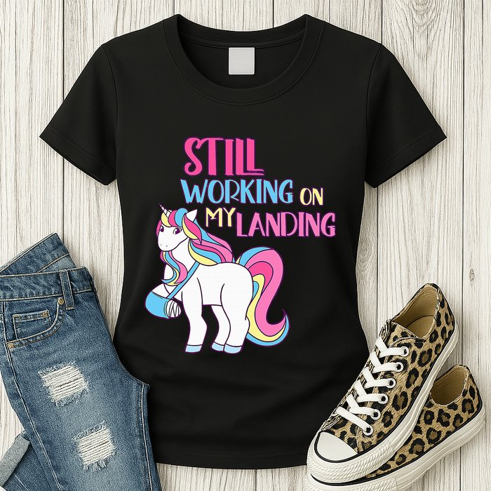 Adorable Unicorn Design for Healing Broken Arm Recovery Womens T-Shirt