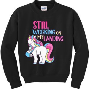 Adorable Unicorn Design for Healing Broken Arm Recovery Kids Sweatshirt