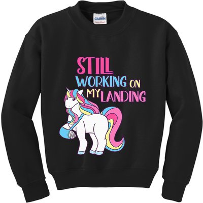 Adorable Unicorn Design for Healing Broken Arm Recovery Kids Sweatshirt