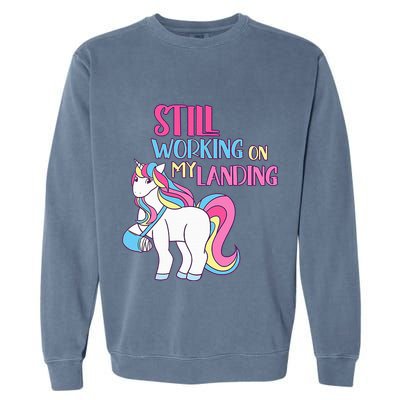 Adorable Unicorn Design for Healing Broken Arm Recovery Garment-Dyed Sweatshirt
