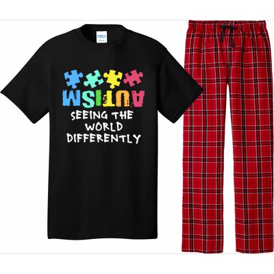 Autism Upside Down Autism Seeing The World Differently Gift Pajama Set