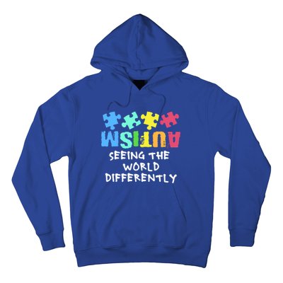 Autism Upside Down Autism Seeing The World Differently Gift Hoodie