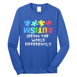 Autism Upside Down Autism Seeing The World Differently Gift Long Sleeve Shirt