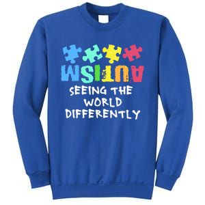 Autism Upside Down Autism Seeing The World Differently Gift Sweatshirt