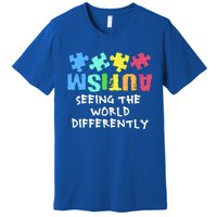 Autism Upside Down Autism Seeing The World Differently Gift Premium T-Shirt