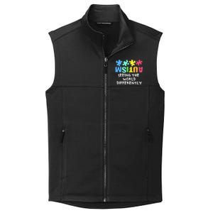 Autism Upside Down Autism Seeing The World Differently Gift Collective Smooth Fleece Vest