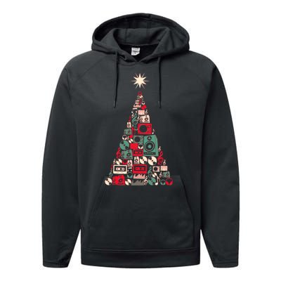 Audio Music Fan Christmas Tree Performance Fleece Hoodie