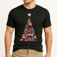 Audio Music Fan Christmas Tree Cooling Performance Crew T-Shirt