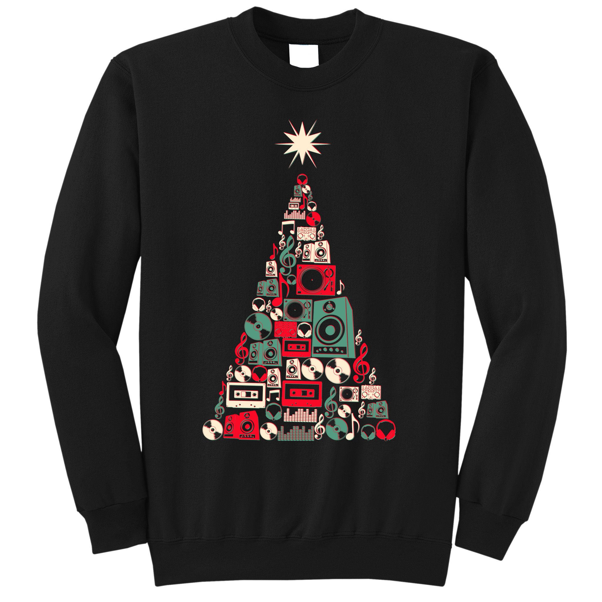 Audio Music Fan Christmas Tree Sweatshirt