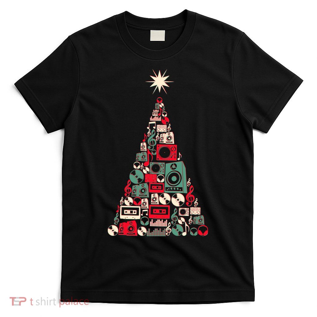 Audio Music Fan Christmas Tree T-Shirt