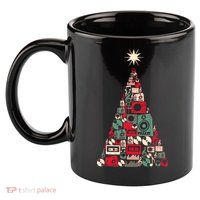 Audio Music Fan Christmas Tree 11oz C Handle Ceramic Mug