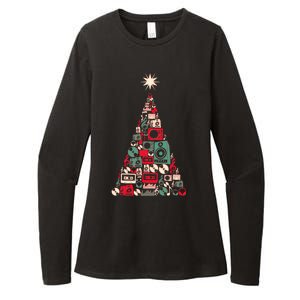 Audio Music Fan Christmas Tree Womens CVC Long Sleeve Shirt