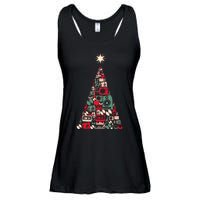 Audio Music Fan Christmas Tree Ladies Essential Flowy Tank