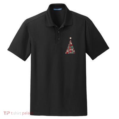 Audio Music Fan Christmas Tree Dry Zone Grid Polo