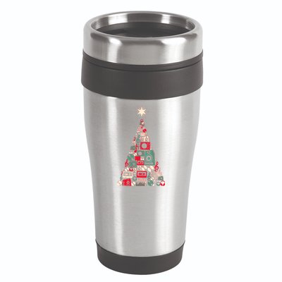 Audio Music Fan Christmas Tree 16oz Travel Tumbler